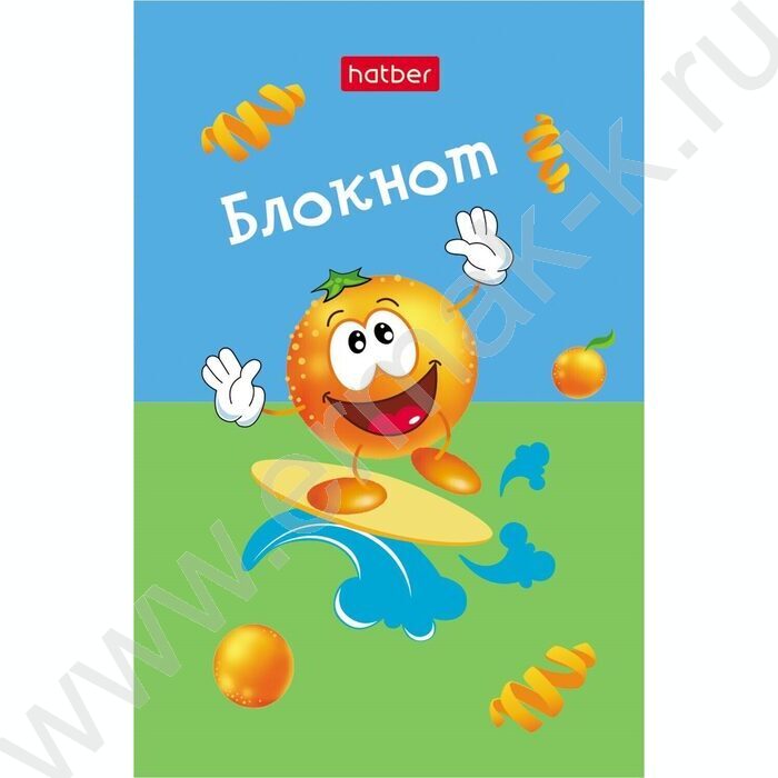 Блокнот  48л А7 3-х цв.блок "Экстремальный апельсинчик" | Фото 4