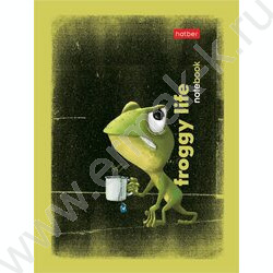 Зап. книжка  80л А6 тв.обл. "Лягух Кир" глянец/клетка | Фото 1
