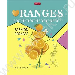 Тетрадь  80л клетка "Модные апельсинки" /мат. ламин./ 5видов | Фото 3