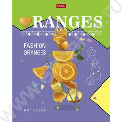 Тетрадь  80л клетка "Модные апельсинки" /мат. ламин./ 5видов | Фото 4