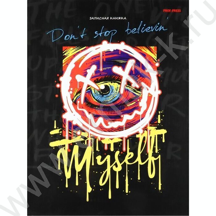 Зап. книжка  80л А5 тв.обл. "Граффити на чёрном" /глянц.лам./ | Фото 2