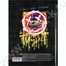 Зап. книжка  80л А5 тв.обл. "Граффити на чёрном" /глянц.лам./ | Фото 4