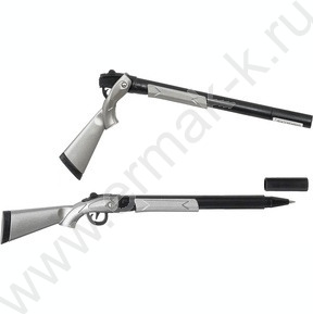 Ручка шар синяя Ружьё/цветной корпус, выполнен в форме ружья /ассорти/