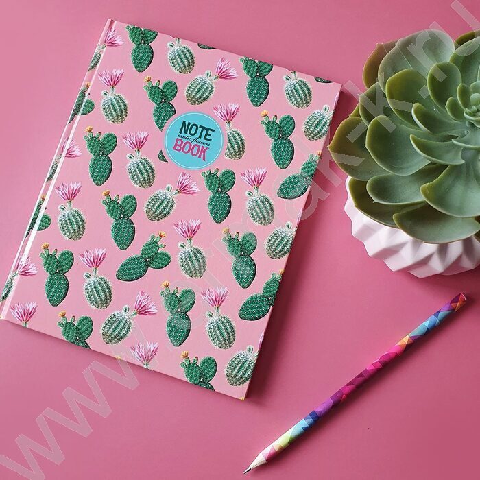 Бизнес-блокнот  64л А5+ "Мир кактусов" /глянцевая ламинация/клетка | Фото 4