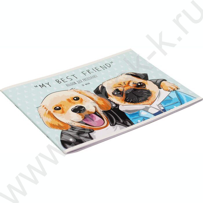 Альбом д/рисования 20л "Best friend" /выб. лак/ | Фото 2