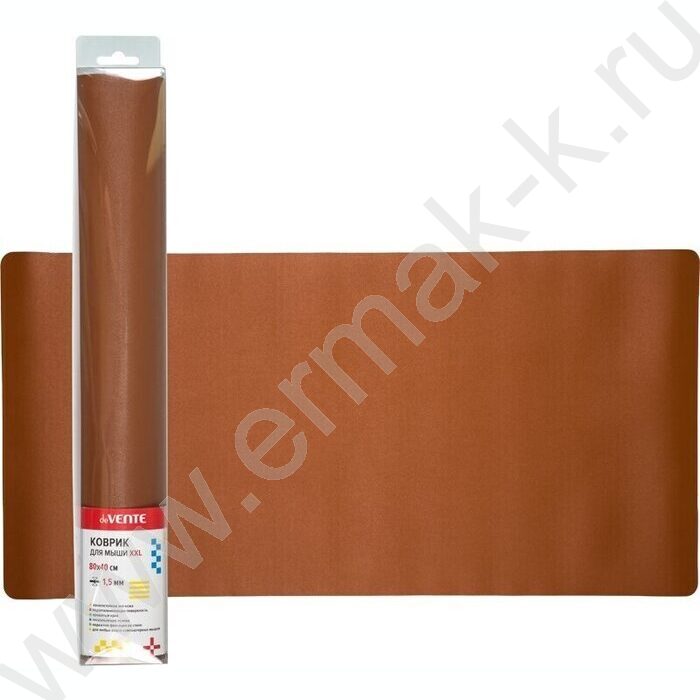 Коврик для мыши XXL  (800*400*1,5мм) эко кожа, прошитый край /коричневый | Фото 2
