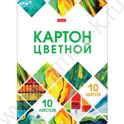 Картон цв. А4 10л/10цв Мозаика | Фото 1
