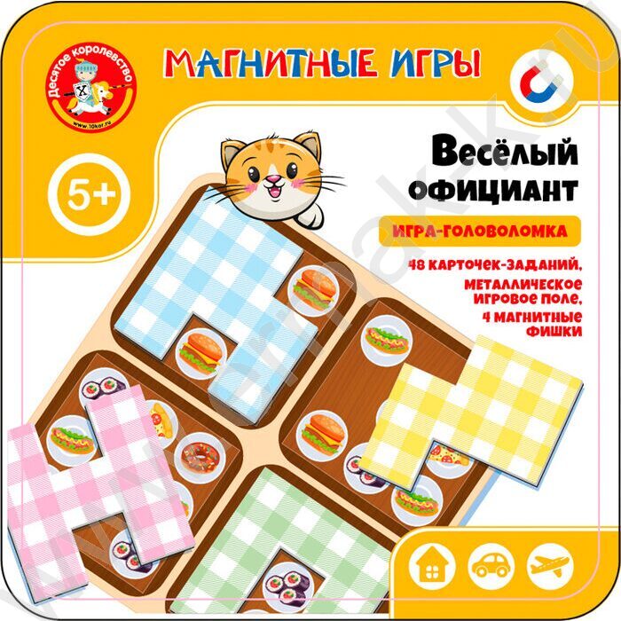 Игра Магнитная Веселый официант жестяная коробочка | Фото 1