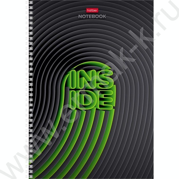 Тетрадь  96л А4 клетка/спираль "INSIDE" /выб лак/ ассорти | Фото 3