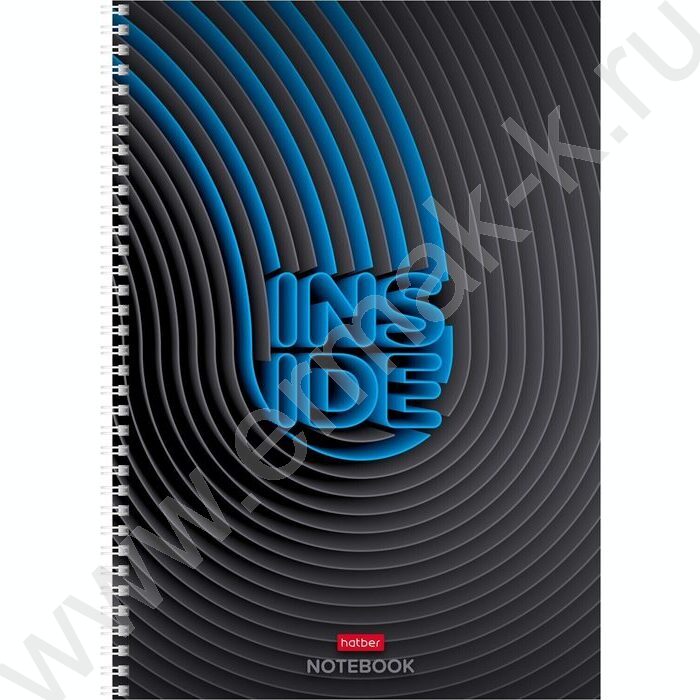 Тетрадь  96л А4 клетка/спираль "INSIDE" /выб лак/ ассорти | Фото 4