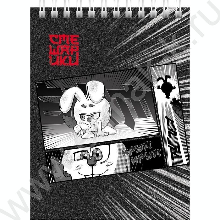 Блокнот  40л А6 спираль "Смешарики" ассорти | Фото 1