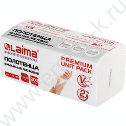 Полотенца бумажные 2-сл 200л листовое V-сложение  210*216мм /система H3, PREMIUM UNIT PACK | Фото 1
