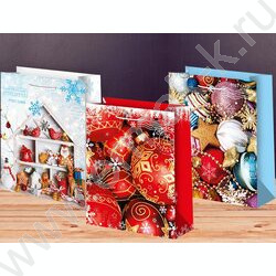 Пакет подарочный 18*23см Новый год лам.матовый микс | Фото 1