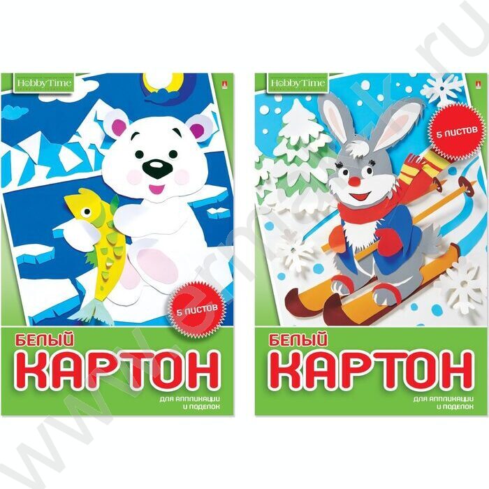 Картон белый А4  5л "Хобби тайм" | Фото 1