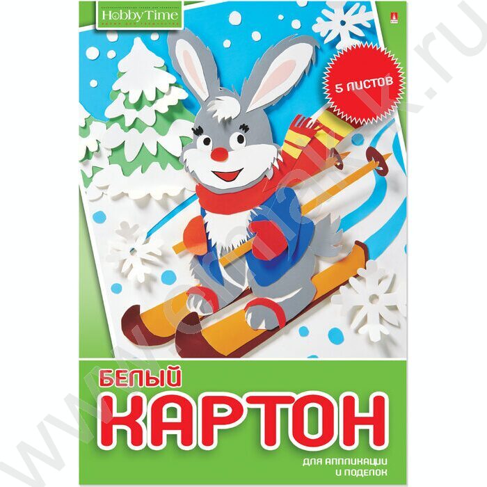 Картон белый А4  5л "Хобби тайм" | Фото 3
