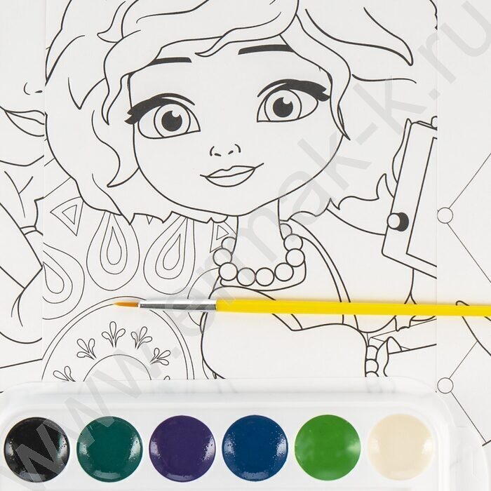 Набор д/творчества Раскраска в технике скетчинг Царевны "Даша, Аленка и Варя" | Фото 3