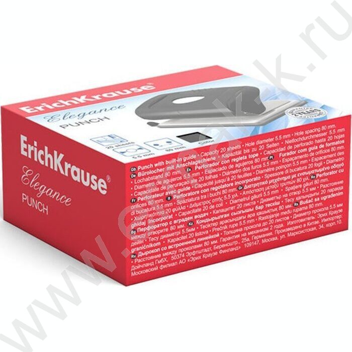 Дырокол  20л пластик Elegance /линейка/ ассорти | Фото 4