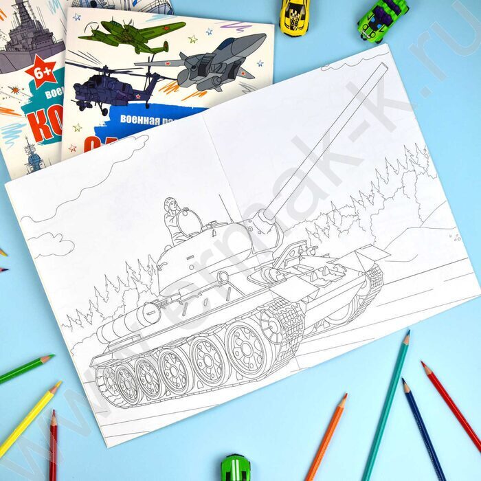 Раскраска 215*280 Военные раскраски.Танки | Фото 3
