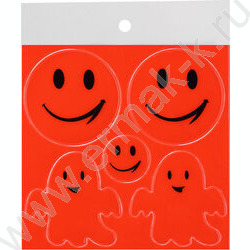 Наклейки светоотражающие Smile 5шт ассорти | Фото 2