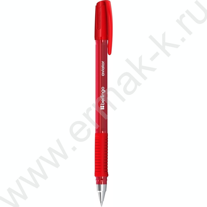 Ручка шар "Aviator" 0,7мм красная /резин. грип | Фото 1