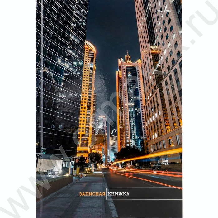 Зап. книжка 120л А4 тв.обл. "Ночная жизнь города" /глянц.лам/ | Фото 1