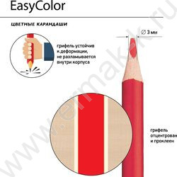 Карандаши  24цв Easycolor | Фото 7