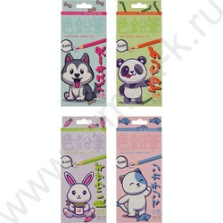 Карандаши пластиковые 12цв Kawall Animals 4вида | Фото 1