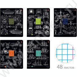 Тетрадь  48л клетка "Blueprint" /мат.лам./ 5видов | Фото 1
