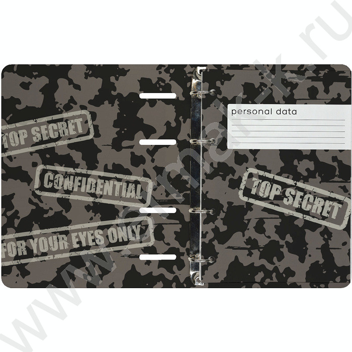 Тетрадь  80л линейка/кольца "Sesret agent" сменный блок /матовая ламинация Soft Touch, фольга | Фото 2