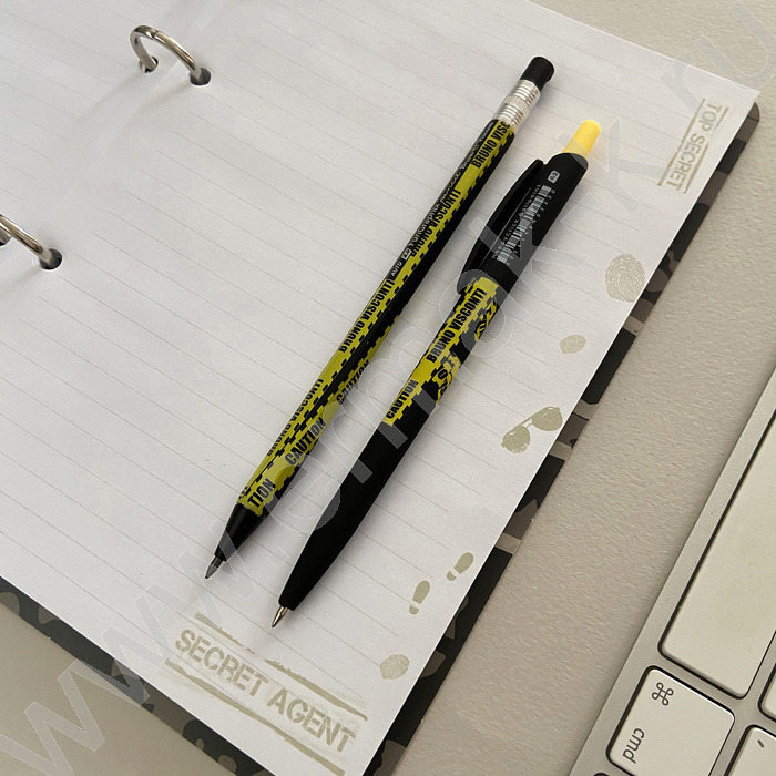 Тетрадь  80л линейка/кольца "Sesret agent" сменный блок /матовая ламинация Soft Touch, фольга | Фото 6