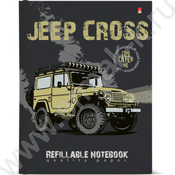 Тетрадь 160л клетка/кольца "Jeep cross" со смен.блоком | Фото 1