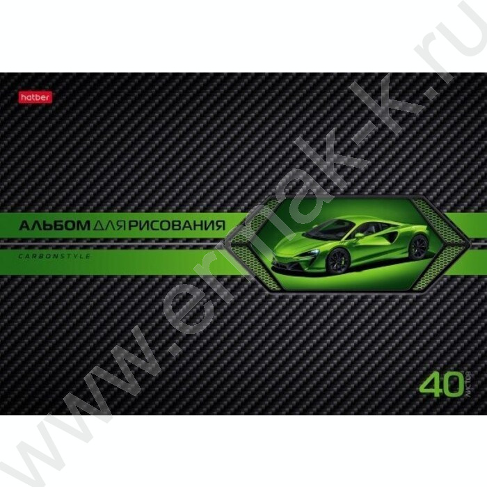 Альбом д/рисования 40л "AutoCarbon" /лак/ 5видов | Фото 1