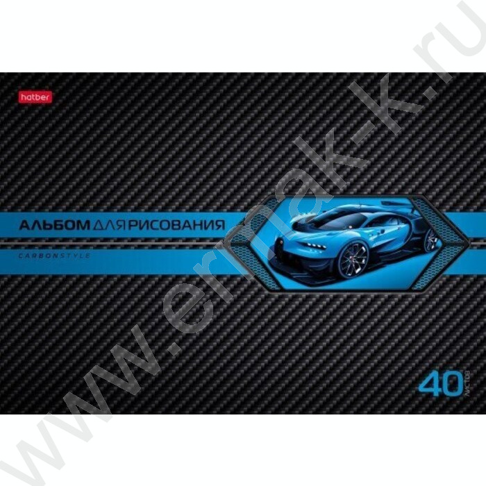 Альбом д/рисования 40л "AutoCarbon" /лак/ 5видов | Фото 4