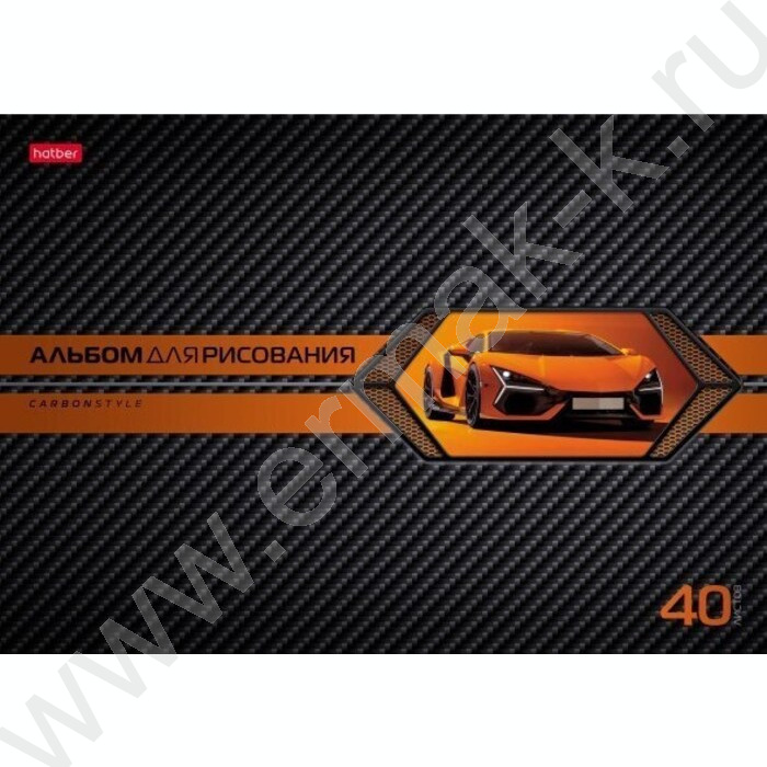 Альбом д/рисования 40л "AutoCarbon" /лак/ 5видов | Фото 5