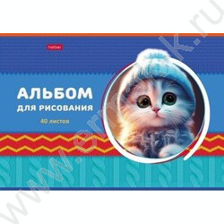 Альбом д/рисования 40л "ЛапУшки в шапочках" ассорти | Фото 3