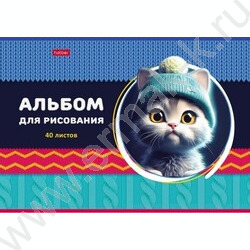 Альбом д/рисования 40л "ЛапУшки в шапочках" ассорти | Фото 4