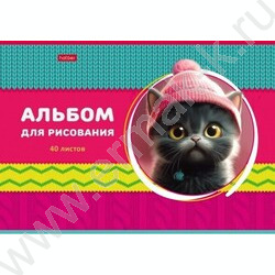 Альбом д/рисования 40л "ЛапУшки в шапочках" ассорти | Фото 5