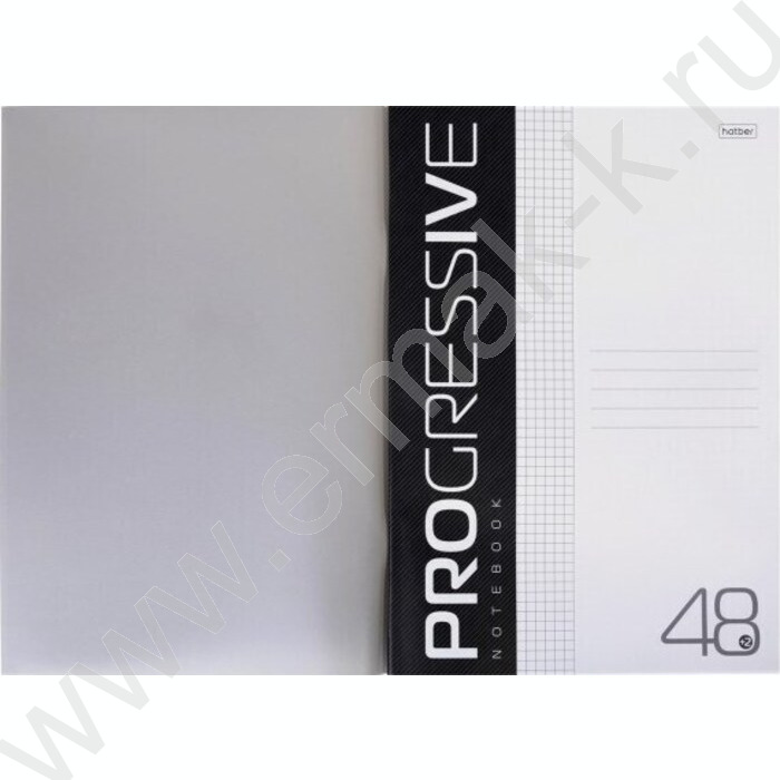 Тетрадь  48л А4 клетка/пл.обл. "PROGRESSIVE Серая" | Фото 2