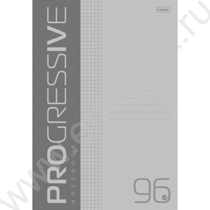 Тетрадь  96л А4 клетка/пл.обл. "PROGRESSIVE Серая" | Фото 1