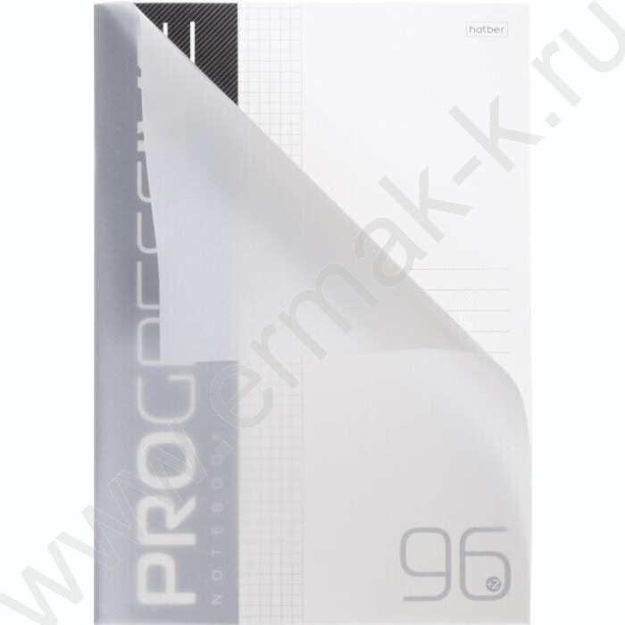 Тетрадь  96л А4 клетка/пл.обл. "PROGRESSIVE Серая" | Фото 2