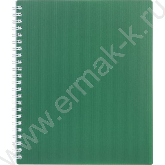 Тетрадь  80л клетка/спираль/пластик.обл. "VELVET  Зеленая" | Фото 1