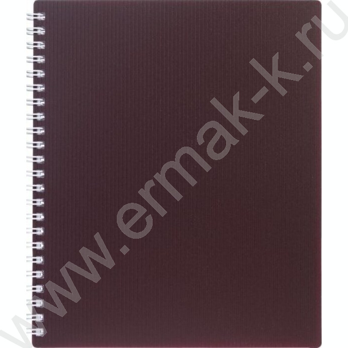 Тетрадь  80л клетка/спираль/пластик.обл. "VELVET  Бордо" | Фото 1
