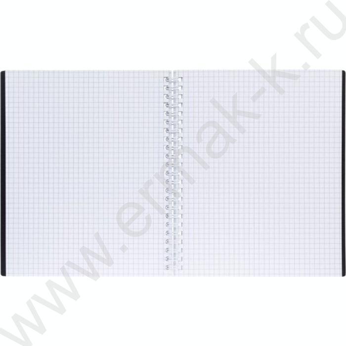 Тетрадь  80л клетка/спираль/пластик.обл. "VELVET  Черная" | Фото 2