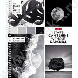 Тетрадь 120л клетка/спираль/тв.обл. "Лунный свет" | Фото 1