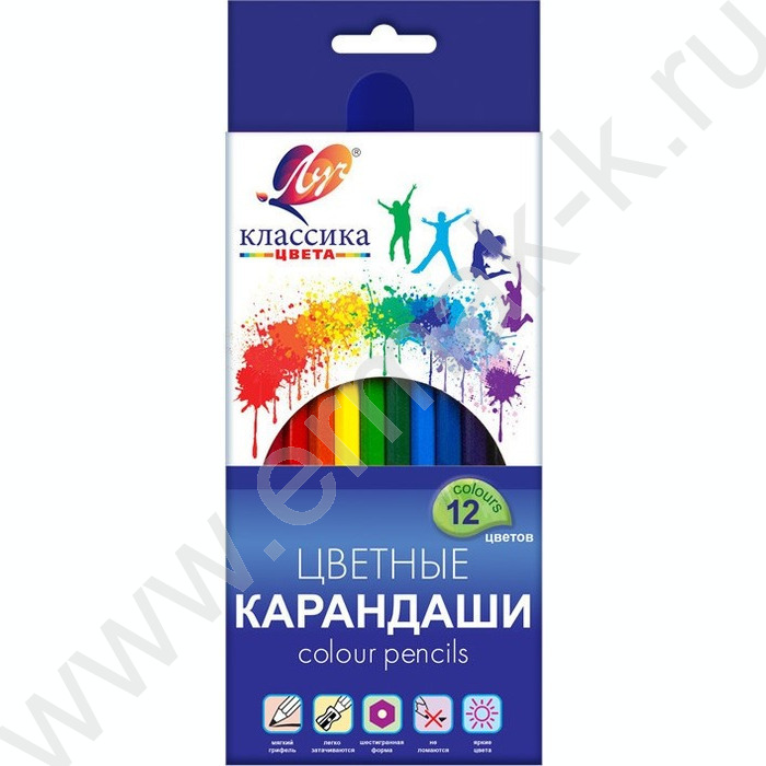 Карандаши  12цв "Классика" /деревянные/ европодвес | Фото 1
