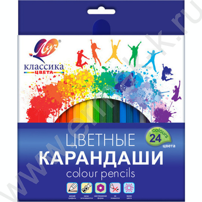 Карандаши  24цв "Классика" /деревянные/ европодвес | Фото 1