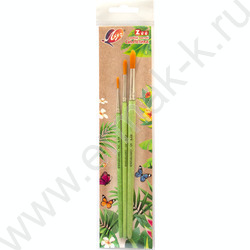 Кисть набор  3шт "ZOO" /синтетика круг №2,№3,№5/ европодвес | Фото 1