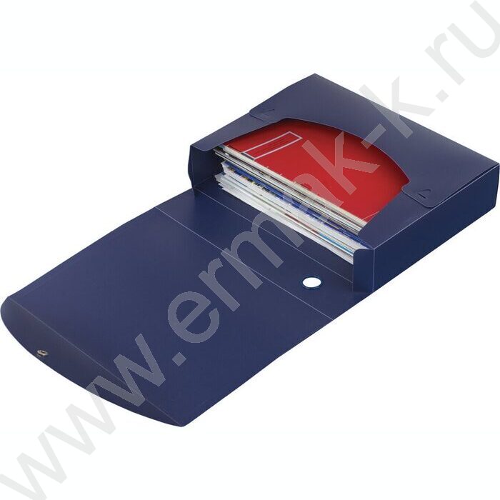 Короб архивный 330*245  70мм, пластик, разборный, до 750 листов, синий, 0,7мм | Фото 7