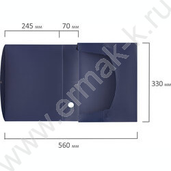 Короб архивный 330*245  70мм, пластик, разборный, до 750 листов, синий, 0,7мм | Фото 8