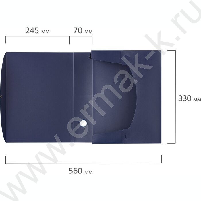 Короб архивный 330*245  70мм, пластик, разборный, до 750 листов, синий, 0,7мм | Фото 8